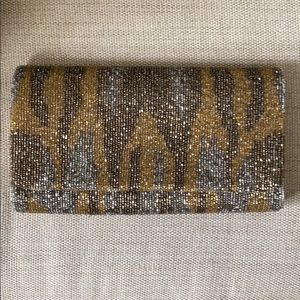 Anthropologie Gold and Silver Clutch